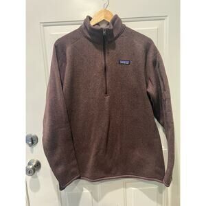 Patagonia Women's Better Sweater 1/4 Zip Fleece Pullover - Rust Size XL